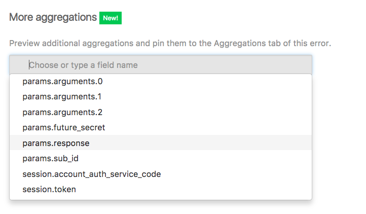 Custom aggregation select